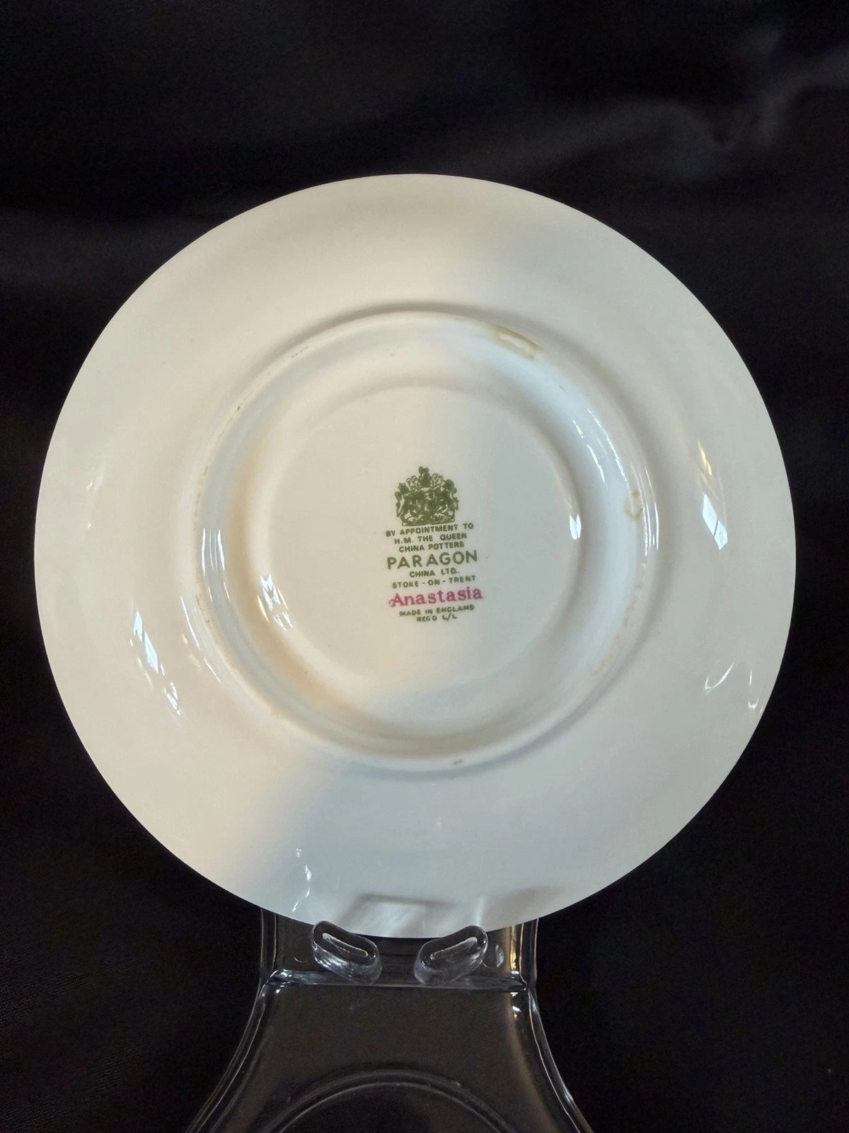 Paragon Anastasia Bone China Teacup & Saucer Set England Floral Gold