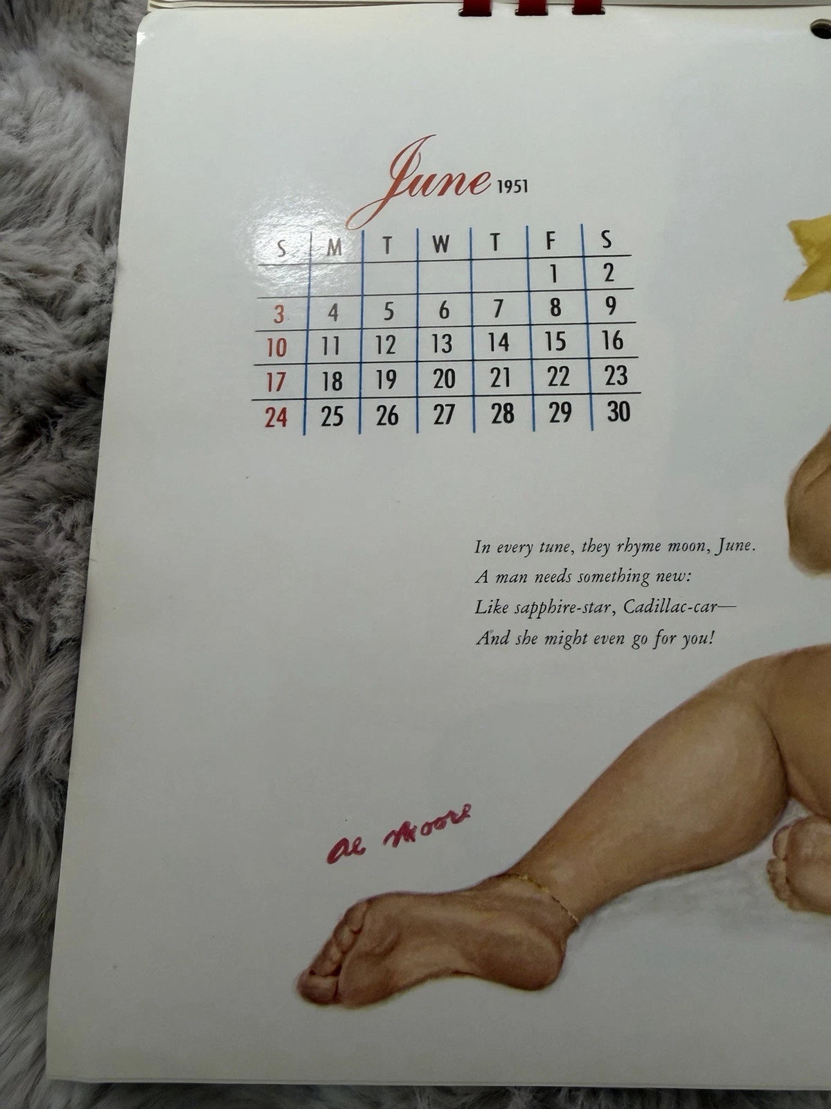 Original 1951 Esquire Girl Calendar – Al Moore Pin-Ups