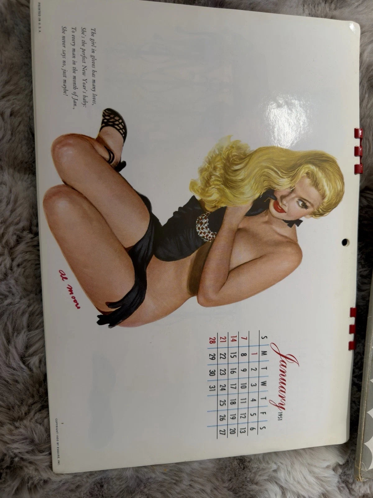 Original 1951 Esquire Girl Calendar – Al Moore Pin-Ups
