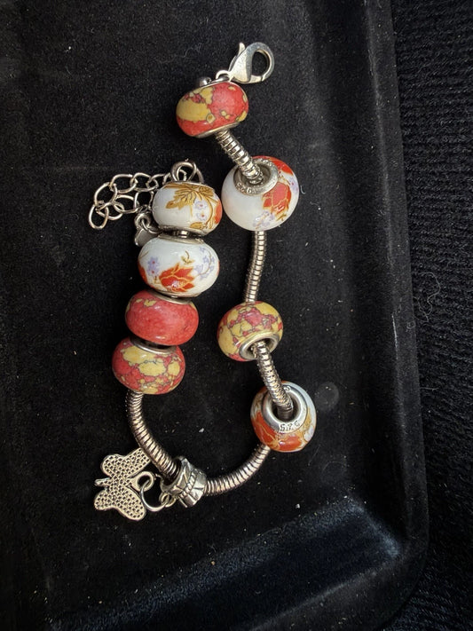 Vintage Charm Bracelet w Charms & Sterling Silver Accents – 21.5g