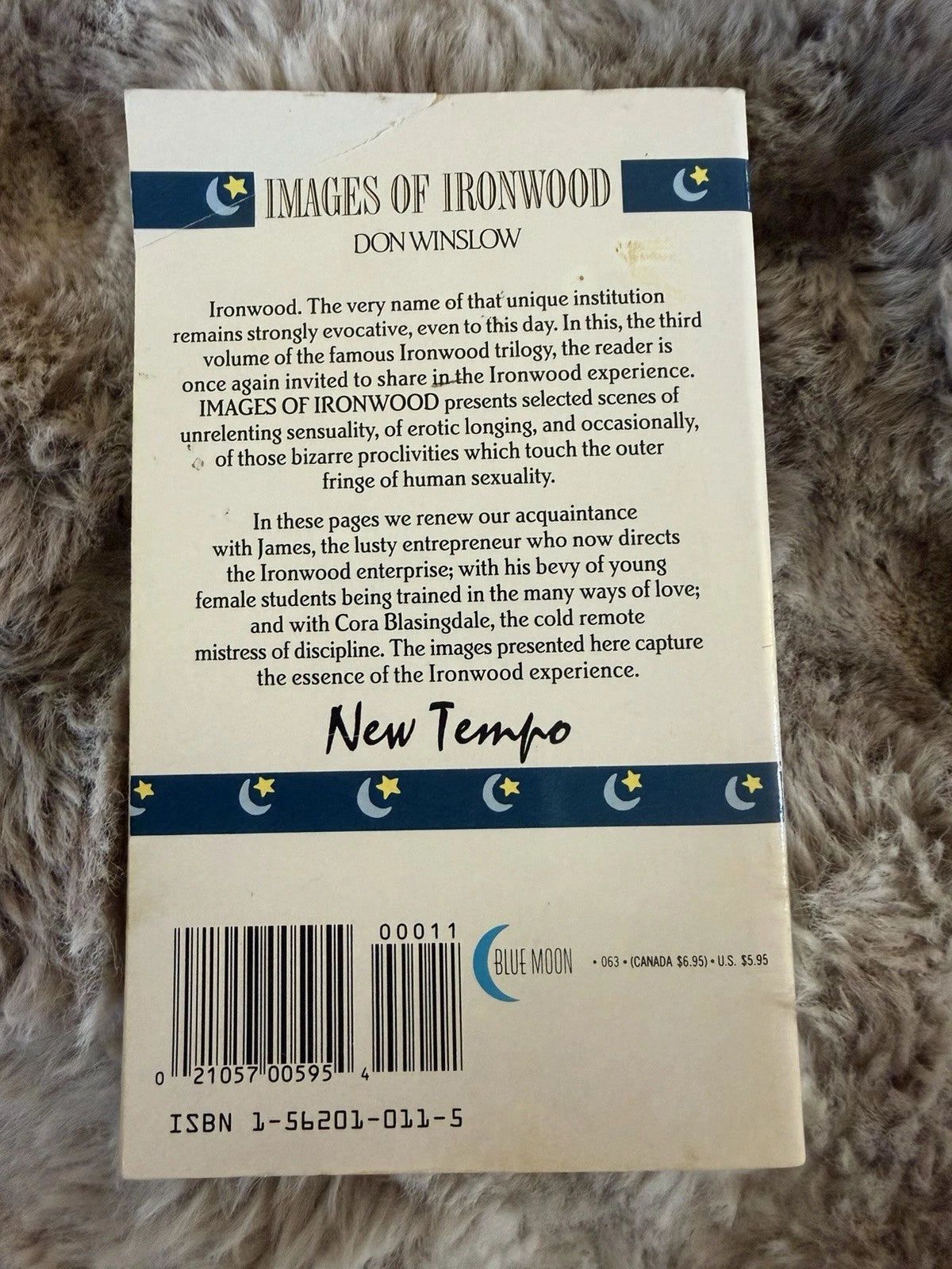 First Printing 1989 Images of Ironwood Don Winslow Blue Moon Books Collector