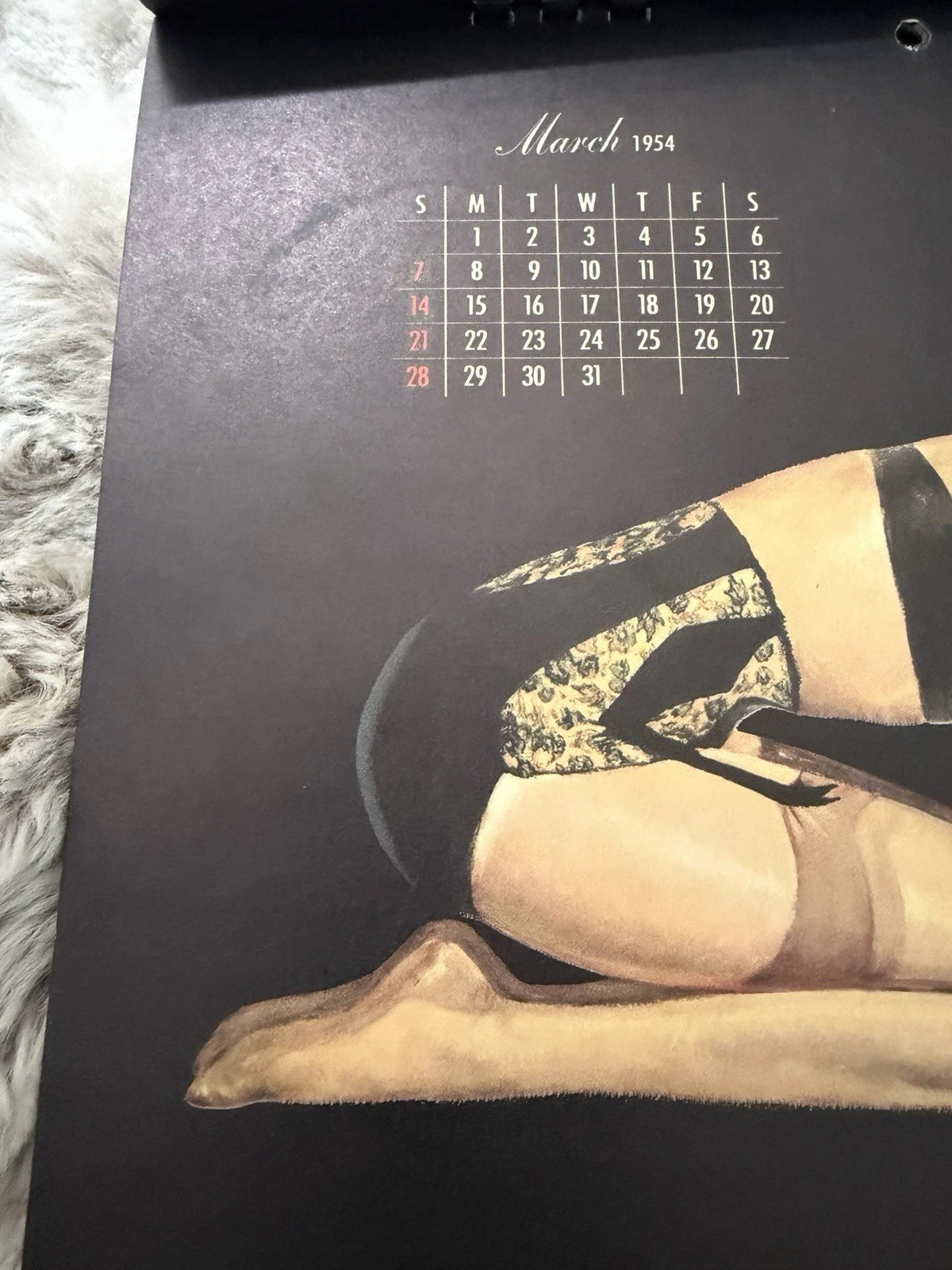 Vintage 1954 Pin-Up Calendar – Ernest Chiriacka – Complete –