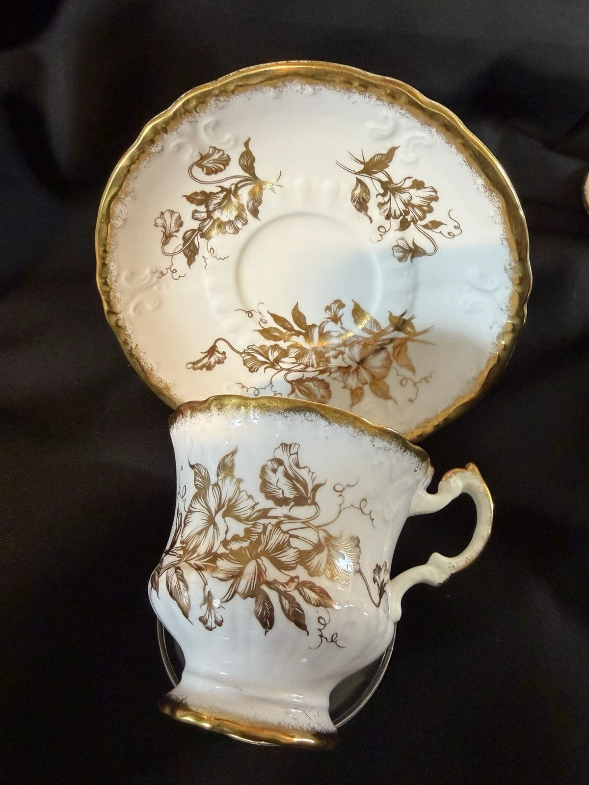 Paragon Fine Bone China Teacup & Saucer Lavender Gold Floral England