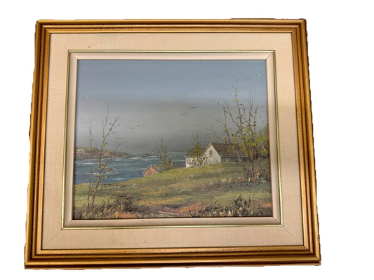 Ben Jensen Original Oil Painting – Coastal Landscape – Framed – Signed