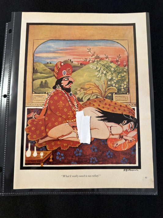 Vintage 1970s Playboy Original Double-Sided Page Gin Types Bar Art