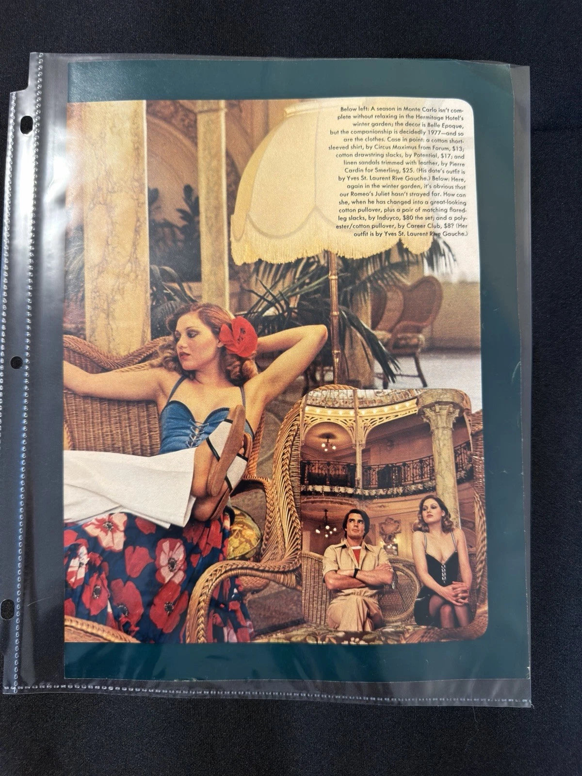 Vintage Original 1970s Playboy Magazine Fashion Editorial – 4 Page Lot