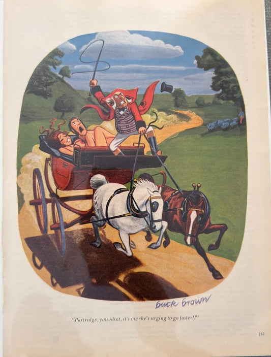 Original single-page cartoon illustration from Playboy Magazine, 1975