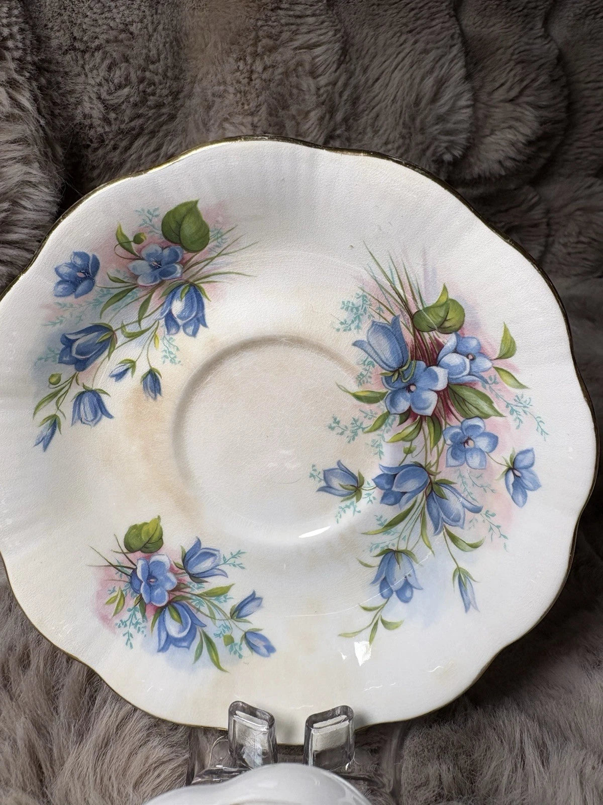 Royal Albert Bone China Tea Cup & Saucer – Blue Floral – England