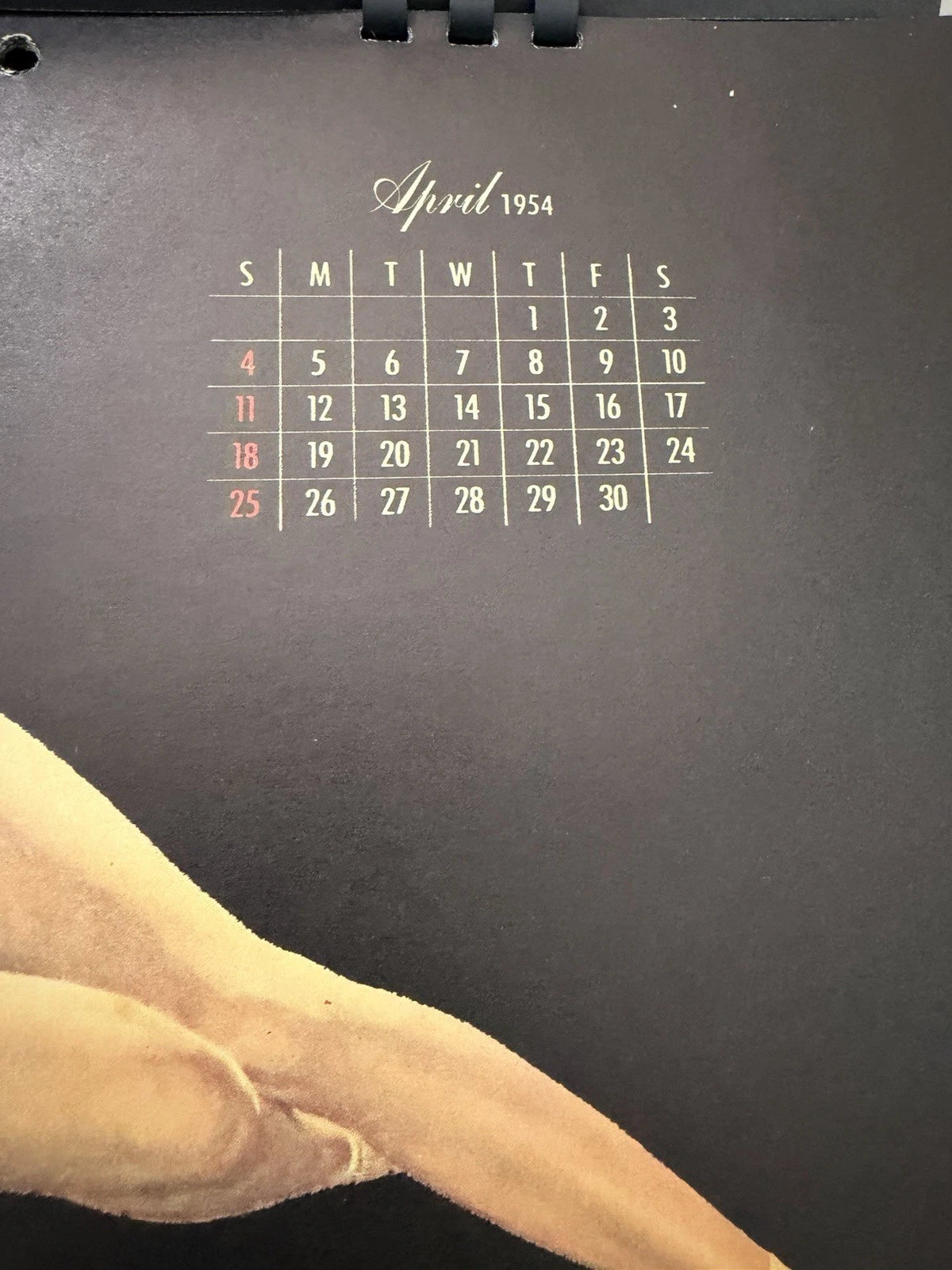 Vintage 1954 Pin-Up Calendar – Ernest Chiriacka – Complete –