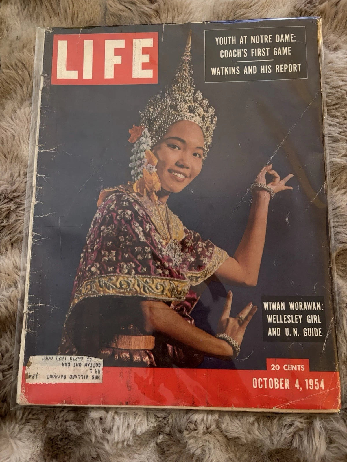 LIFE October 4, 1954 - Wiwan Worawan - Youth At Notre Dame