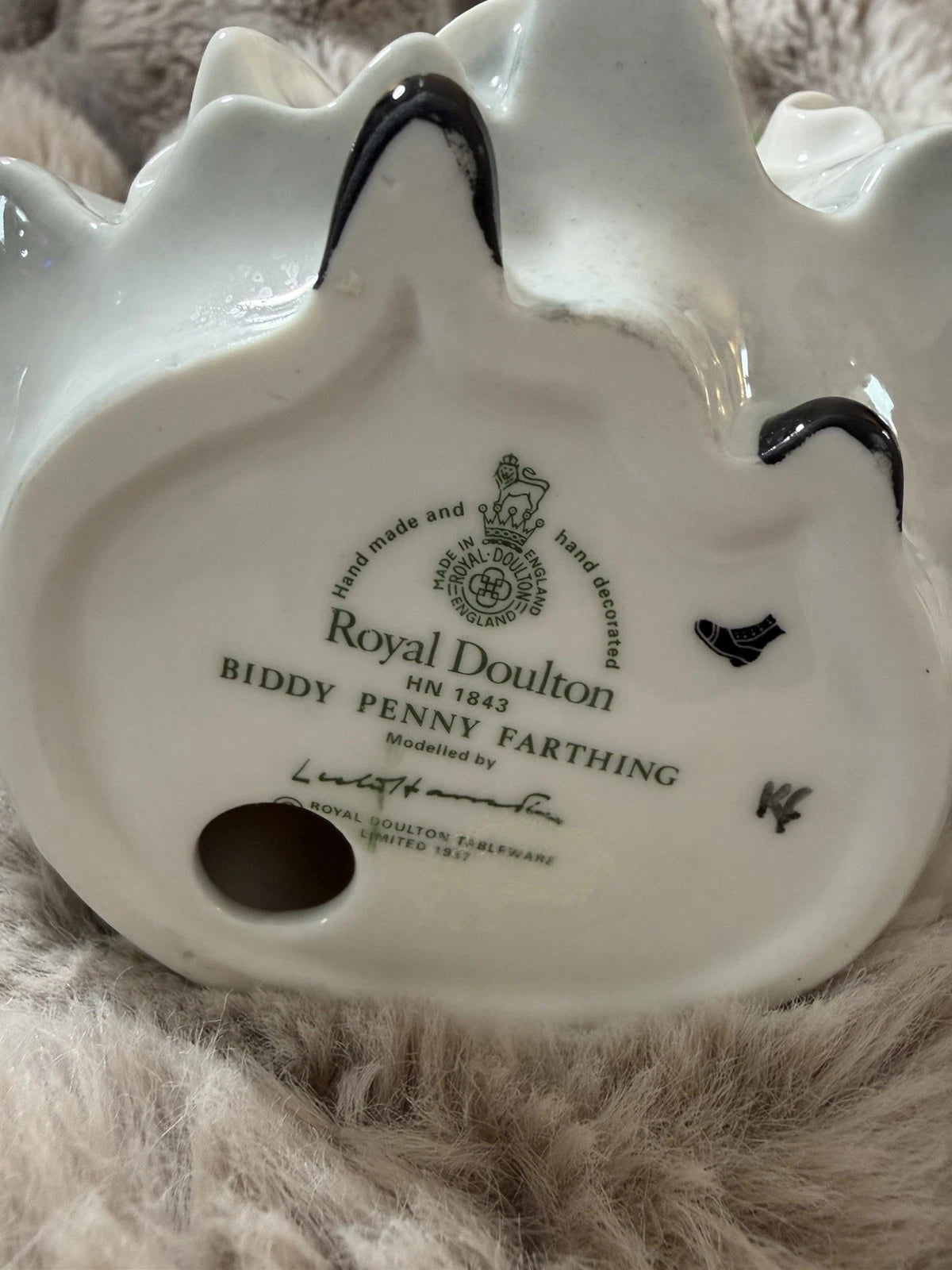 Royal Doulton Biddy Penny Farthing Old Lady Holding Balloons Authentic Original