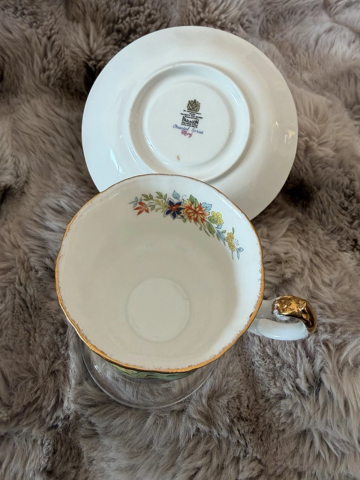 🌸 Paragon Fine Bone China Cup – Oriental Series “Ming” - Fine crack