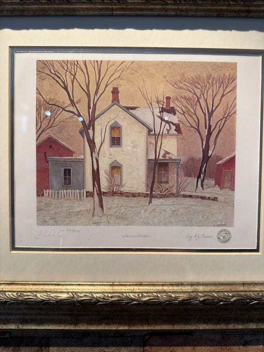 A.J. Casson “Farmhouse” Framed Limited Edition Print 62/8700 Northland Art