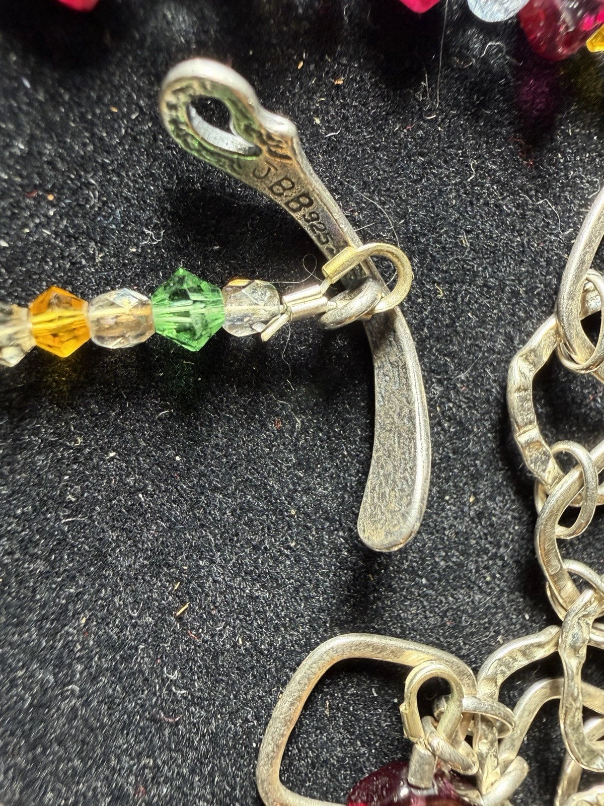 Signed JBB 925 Sterling Silver Artisan Necklace