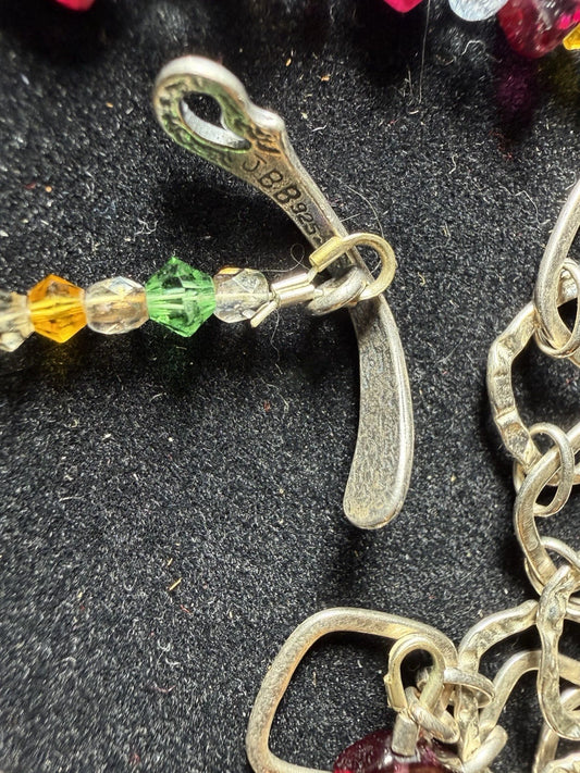 Signed JBB 925 Sterling Silver Artisan Necklace