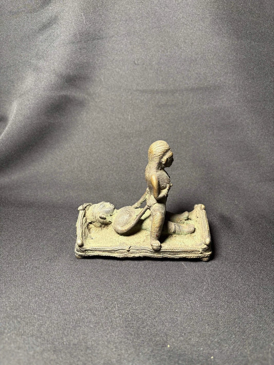 Handcrafted Dhokra Brass Tribal Sculpture - Traditional Indian Lost-Wax Art
