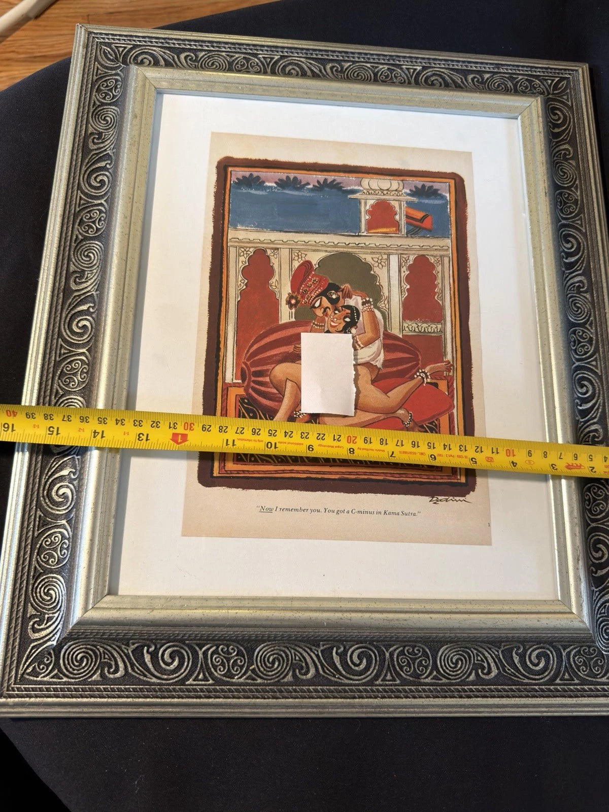 Vintage 1970s Playboy Framed Erotic Cartoon Wall Art Retro Humor