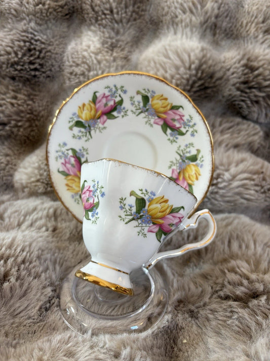 Royal Stafford Bone China Teacup & Saucer - English - Pings