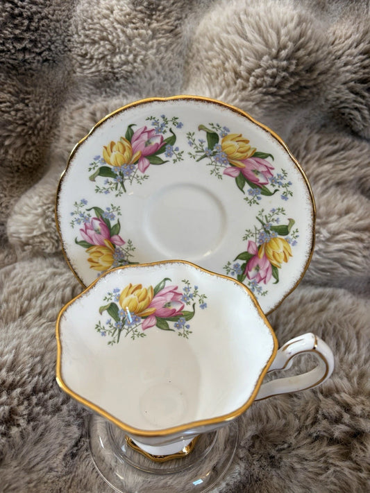Royal Stafford Bone China Teacup & Saucer - English - Pings