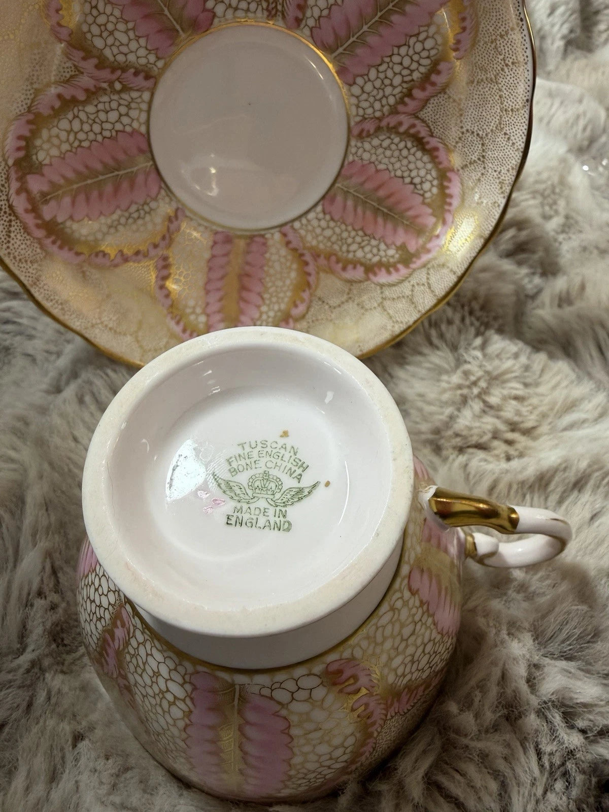 Tuscan china teacup and saucer - Pings