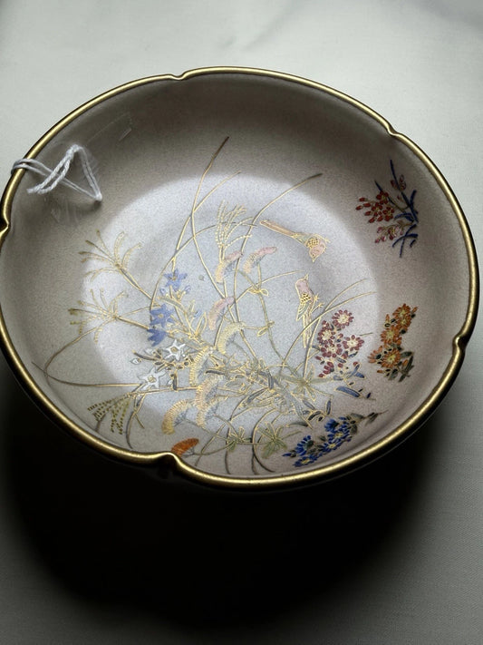 Antique Signed Hand Painted Japanese Koshida Bowl c.1920–1930 Gilt Enamel