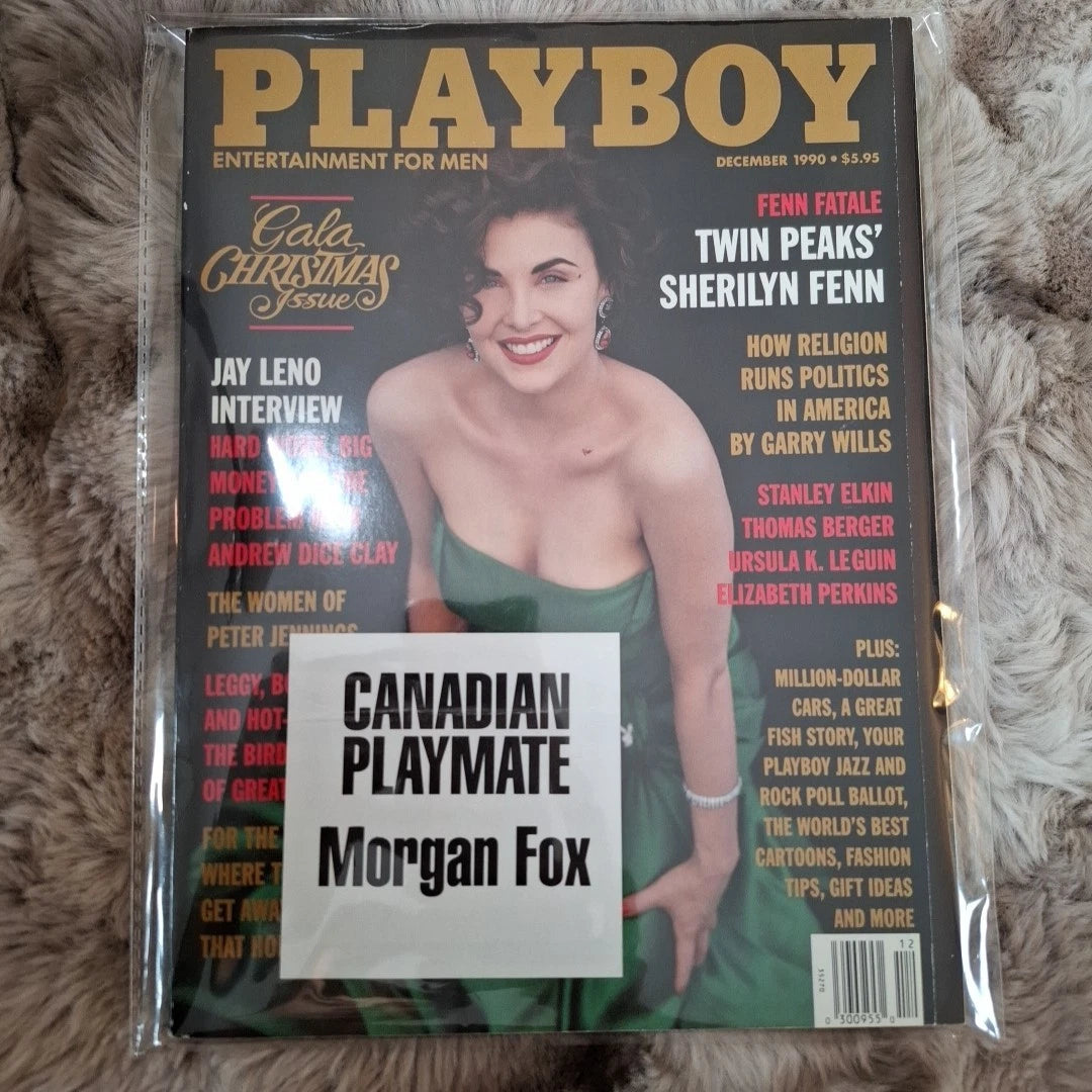 Playboy December 1990 Sherilyn Fenn Cover Jay Leno Interview Morgan Fox Center F