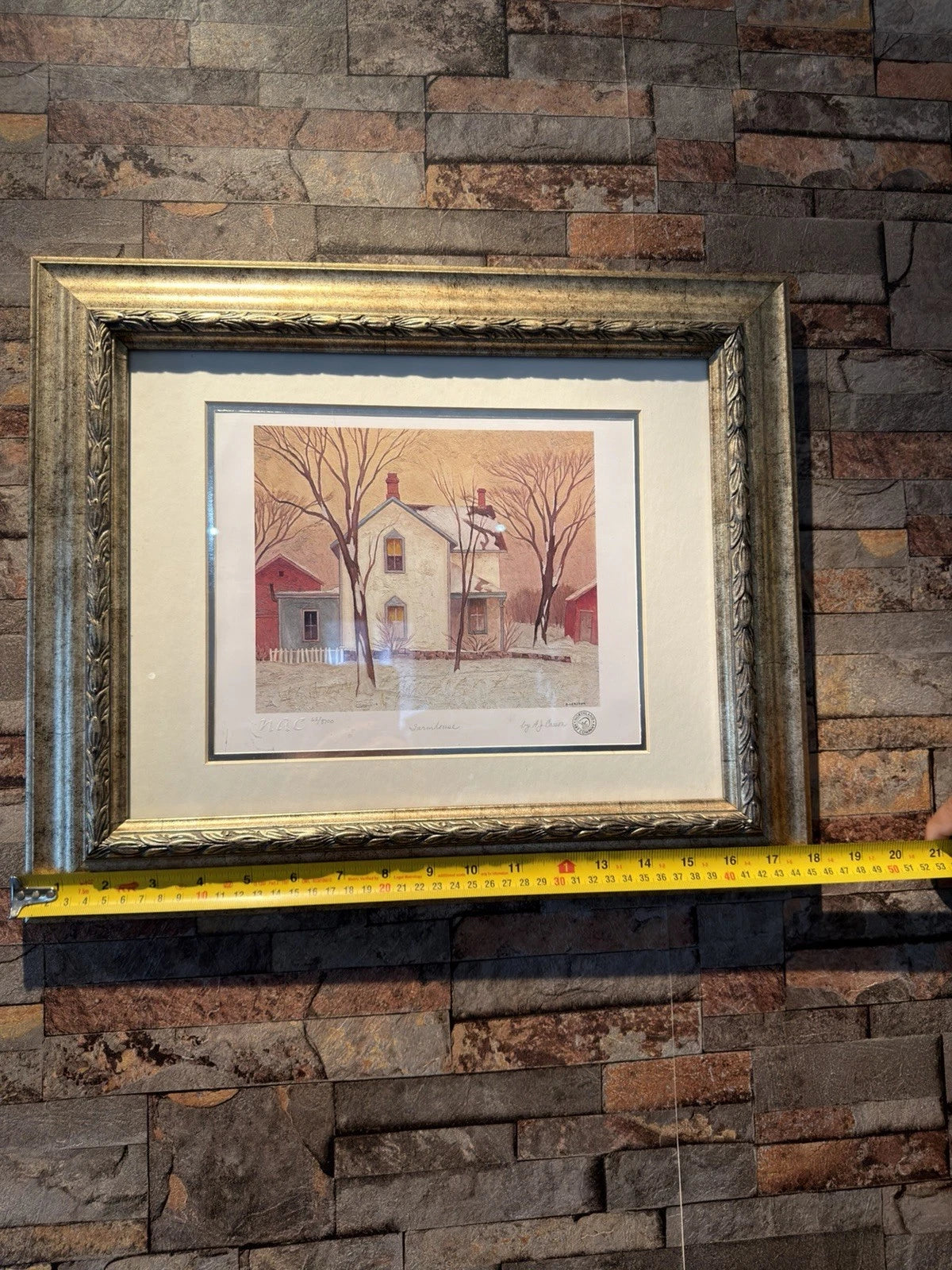 A.J. Casson “Farmhouse” Framed Limited Edition Print 62/8700 Northland Art